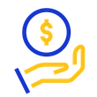 Movement of money icon